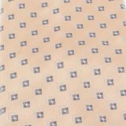 Brioni Peach/Grey Patterned Silk Traditional Tie 