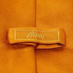 Brioni Golden Brown Satin Traditional Tie 