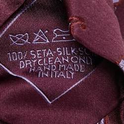 Brioni Burgundy Paisley Silk Traditional Tie 