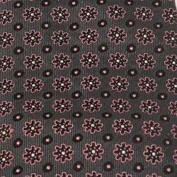 Brioni Brown/Pink Floral Patterned Silk Traditional Tie 