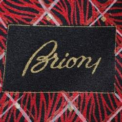 Brioni Red Diamond Pattern Silk Tie