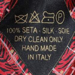 Brioni Red Diamond Pattern Silk Tie