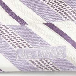 Brioni Purple/White Diagonal Striped Silk Tie