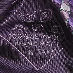 Brioni Purple Check Pattern Silk Tie