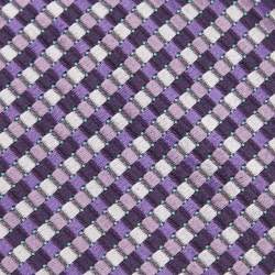 Brioni Purple Check Pattern Silk Tie