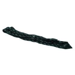 Brioni Green Floral Motif Print Silk Tie