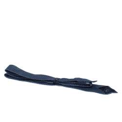 Pre Owned  ربطة عنق بريوني حرير بنقوش موردة زرقاء