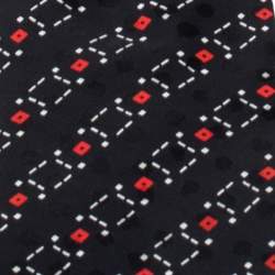 Brioni Black Geometirc Print Silk Traditional Tie