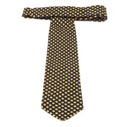 م ملوكة مسبقًا Brioni Vintage Blue and Yellow Polka Dot Print Silk Tie