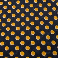 مملوكة مسبقًا Brioni Vintage Blue and Yellow Polka Dot Print Silk Tie