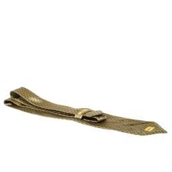 مملوكة مسبقًا ربطة عنق بريوني فينتدج تقليدية حرير نمط ألماس أصفر 