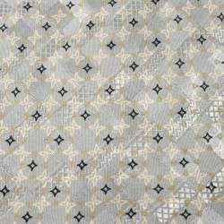 مملوكة مسبقًا Brioni Vintage Pale Pearl Grey Jacquard & Printed Silk Tie