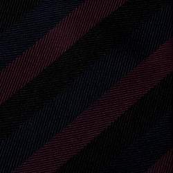 Pre Owned ربطة عنق بريوني حرير مخططة مائلة ثلاثية اللون