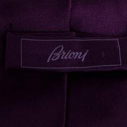 Pre Owned ربطة عنق بريوني حرير بنفسجي