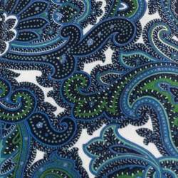 Pre Owned Brioni Blue Paisley Print Silk Tie