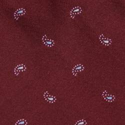 مملوكة مسبقًا ربطة عنق بريوني حرير مطبوع بايزلي أحمر