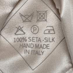 Pre Owned Brioni Ivory Satin Silk Tie