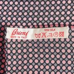 Pre Owned Brioni Multicolor Printed Satin Silk Pocket Square and Tie 