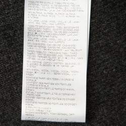 مملوكة مسبقًا جاكت بريوني رقبة مقلدة صوف منقوش رمادي XXL