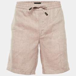 مملوكة مسبقًا Brioni Light Pink Linen Shorts S 