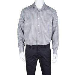 Pre Owned Brioni Multicolor Striped Cotton Long Sleeve Button Front Shirt XXL