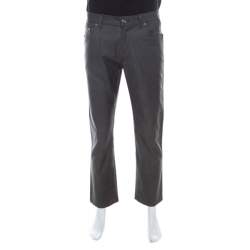 Brioni Grey Wool & Silk Blend Jeans L