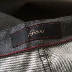 Brioni Grey Wool & Silk Blend Jeans L