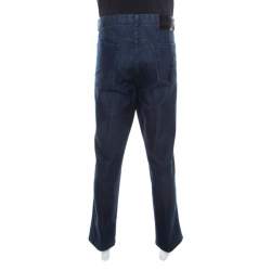 Pre Owned Brioni Dark Blue Straight Legged Denim Stelvio Jeans 5XL