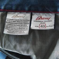 Pre Owned Brioni Blue Medium Wash Denim Straight Legged Jeans 5XL