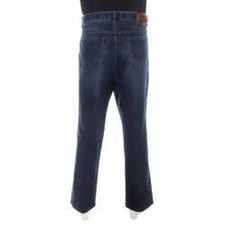 Brioni Blue Medium Wash Denim Straight Legged Marmolada Jeans 5XL