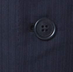 Pre Owned Brioni Navy Blue Wool and Silk Striped Parlamento Suit XXL