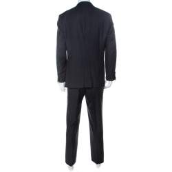 Brioni Super 150s Palatino Grey Striped Wool Suit XL