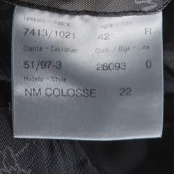 Brioni Charcoal Grey Striped Wool and Silk NM Colosse Suit XL