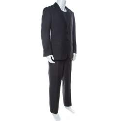 Pre Owned Brioni Grey Wool Striped NM Colosse Suit XXL