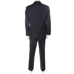Pre Owned Brioni Grey Wool Striped NM Colosse Suit XXL