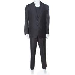 Brioni Grey Wool and Silk NM Estense Suit XXL