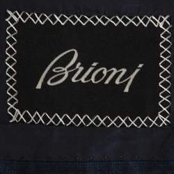 Brioni Blue Wool and Silk Striped Colosseo Suit XXL