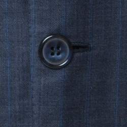 Brioni Blue Wool and Silk Striped Colosseo Suit XXL