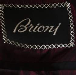 Brioni Black Tonal Striped Wool Blend Lowndes Suit 2XL