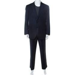 Brioni Navy Blue Wool Parlamento Suit 2XL