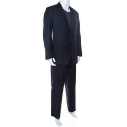 Brioni Navy Blue Wool Parlamento Suit 2XL