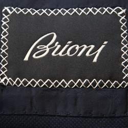 Brioni Navy Blue Textured Wool Super 150s Colosseo Suit XL
