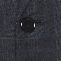 Brioni Grey Checked Wool Super 150s Parlamento Suit 2XL
