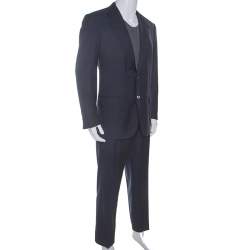 Brioni Navy Blue Wool Palatino Regular Fit Suit XL