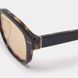 Pre Owned Brunello Cucinelli Yellow/Black BC3010 Pillow Sunglasses