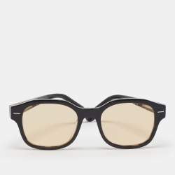 Pre Owned Brunello Cucinelli Yellow/Black BC3010 Pillow Sunglasses