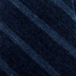 Pre Owned Brunello Cucinelli Blue Diagonal Striped Herringbone Weave Cotton Tie