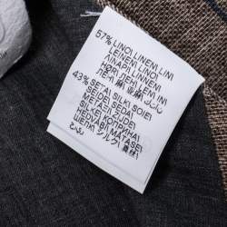 Brunello Cucinelli Beige Linen & Silk Diagonal Striped Tie