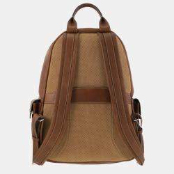 Brunello Cucinelli Brown Grained Calfskin Backpack