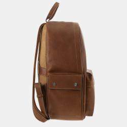 Brunello Cucinelli Brown Grained Calfskin Backpack